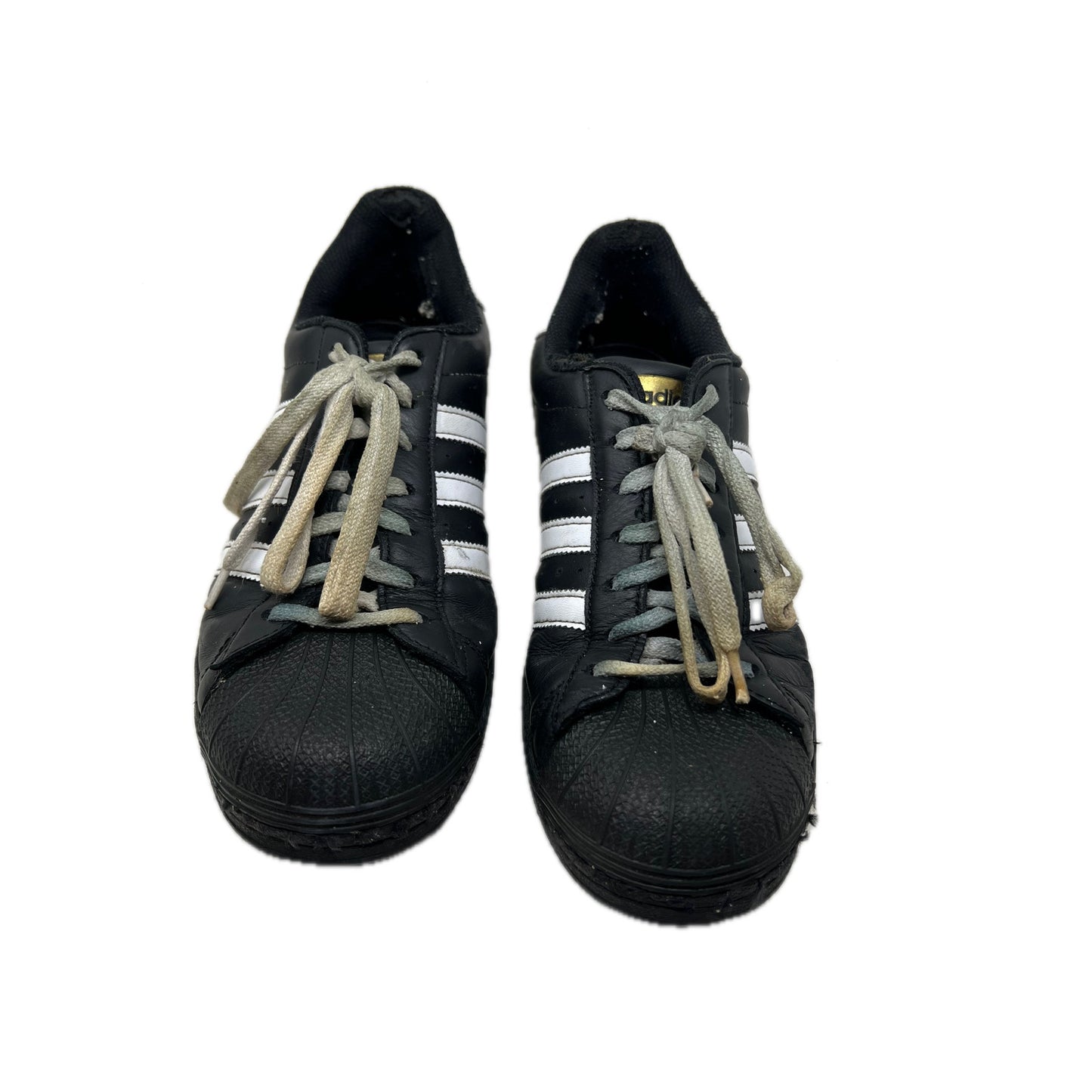 adidas Superstar Core Black Cloud White Gold Mens 8.5