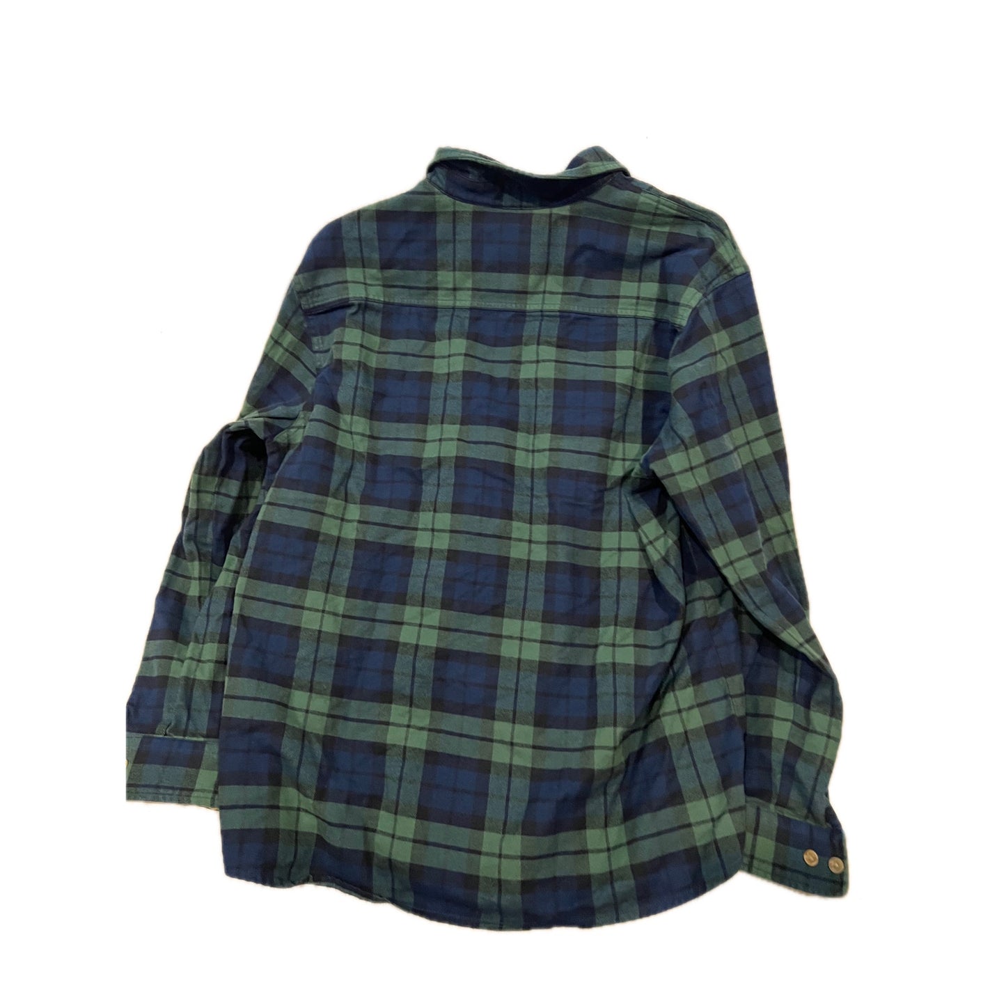Outdoor Jacket Flannel Shirt Green Black Men's Large