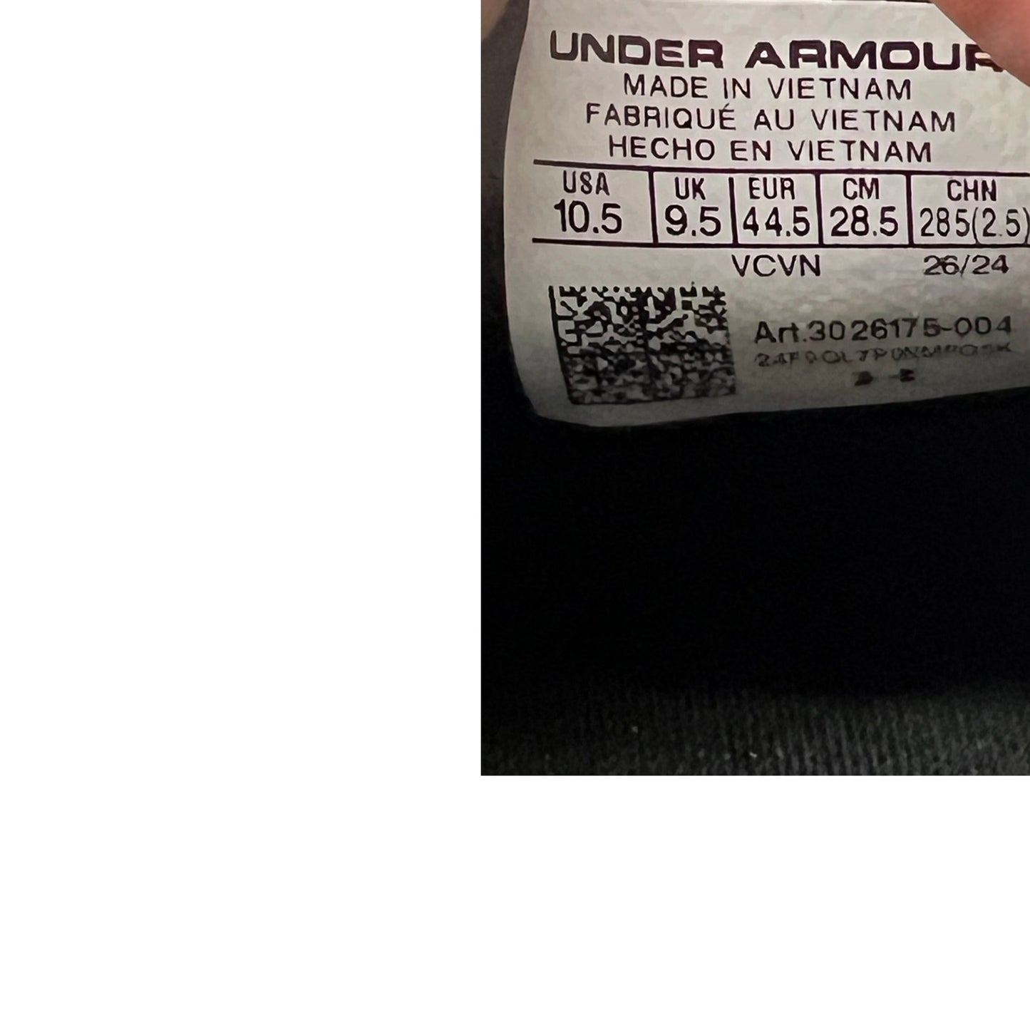 Under Armour Charged Assert 10 Triple Black Mens 10.5