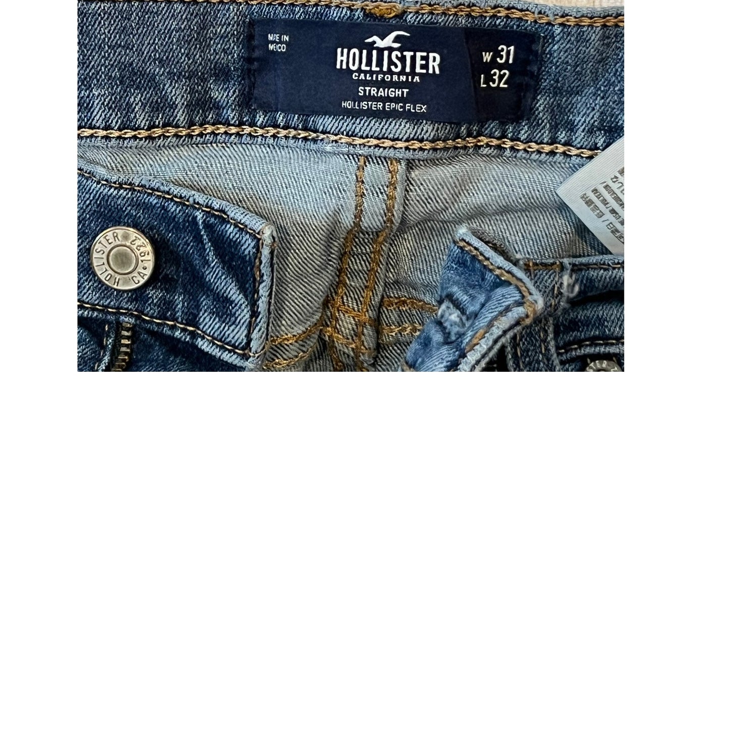 Hollister Straight Blue Jeans 31x32