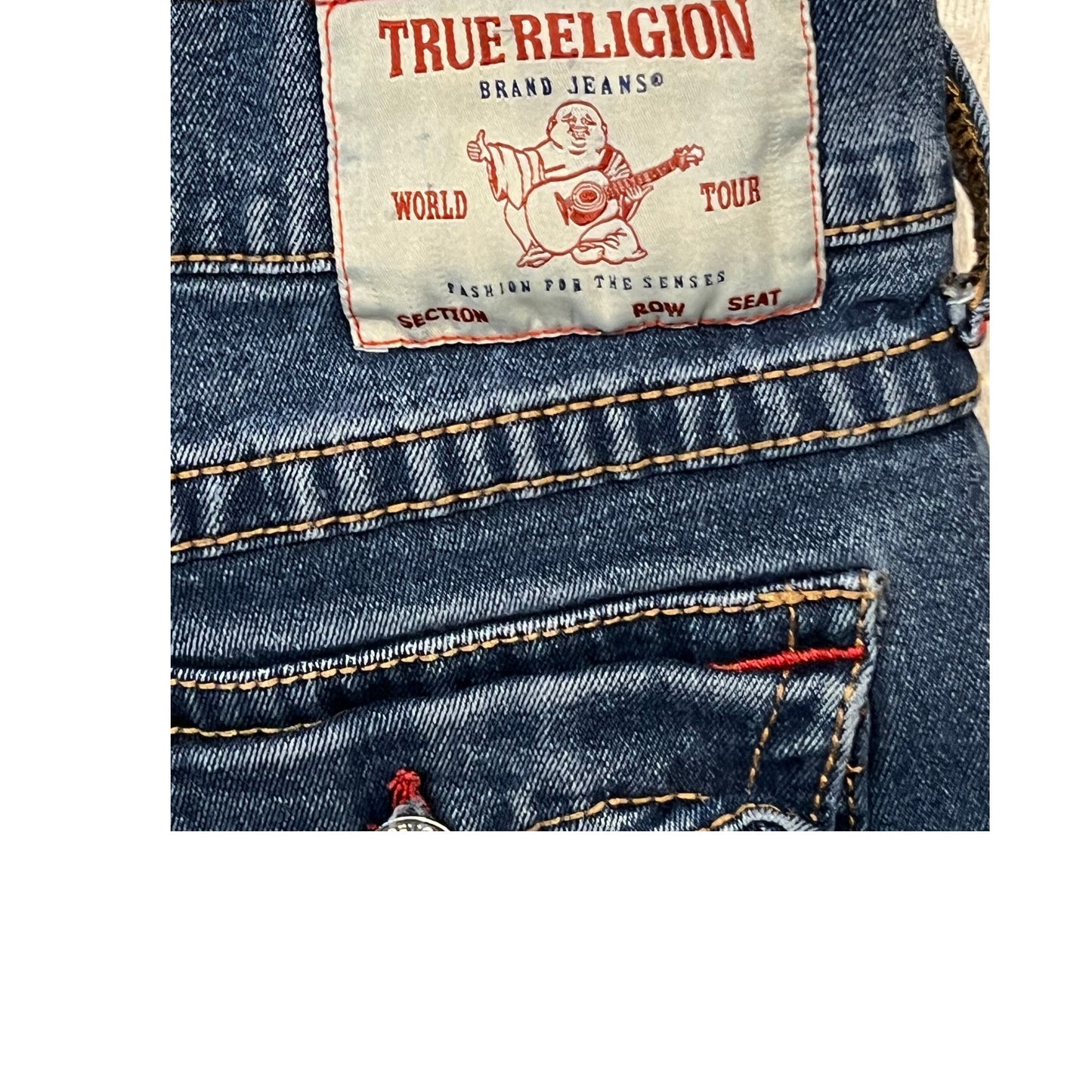 True Religion Relaxed Skinny Rocco Jeans Mens 38x29