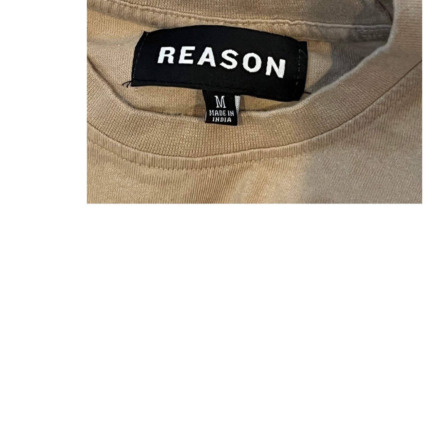 T-shirt beige Reason Trust No 1 homme, taille M
