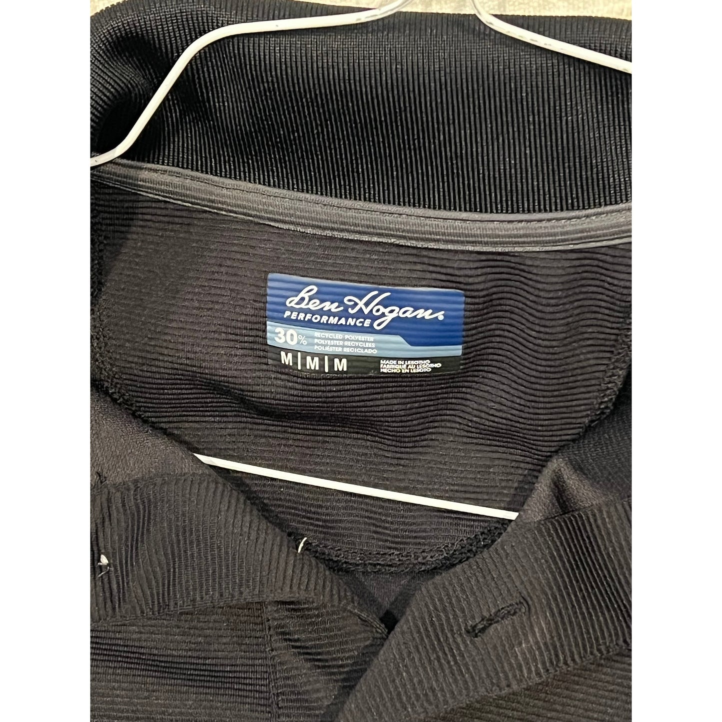 Camiseta de golf de alto rendimiento negra Ben Hogan para hombre Talla M