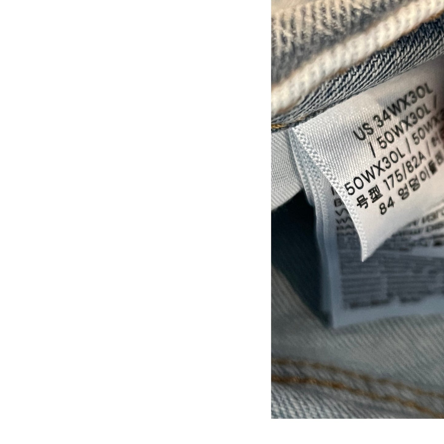 Calvin Klein Stone Washed Distressed Jeans Straight Mens 34x32
