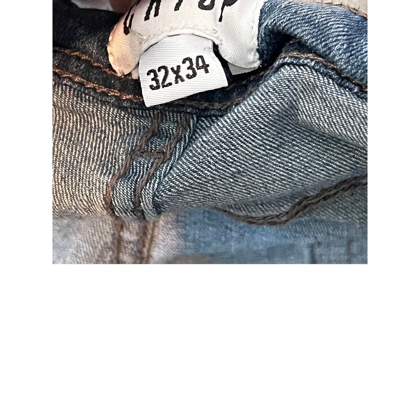 Vaqueros Streetwear Rectos Crujientes para Hombre 32x34