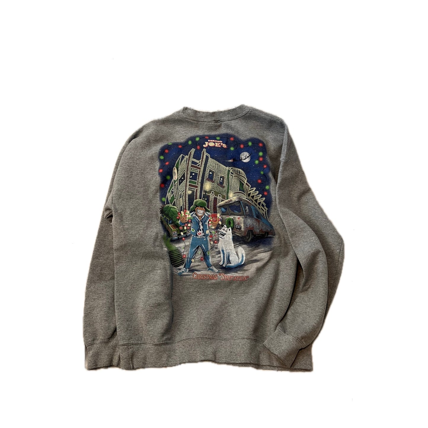 Sudadera de cuello redondo gris para hombre con Piolín y Taz de los Looney Tunes, talla grande