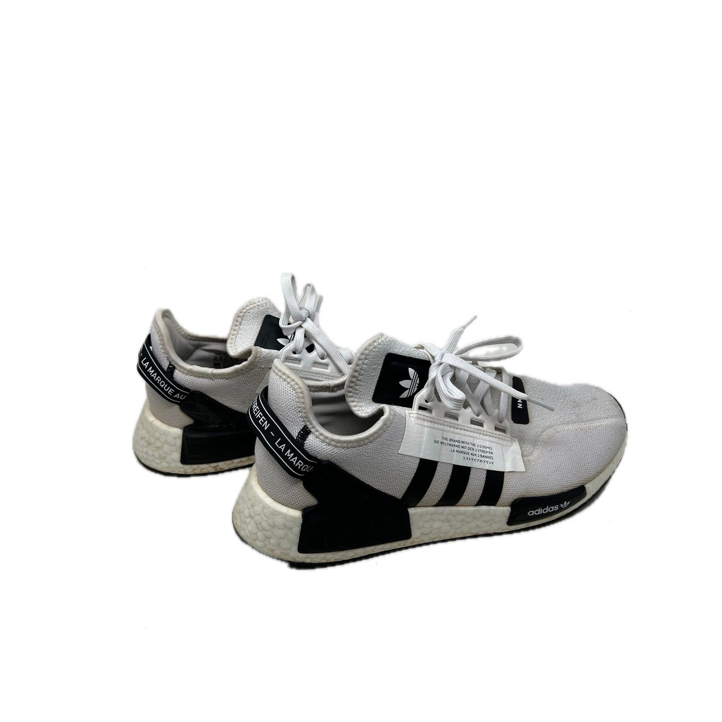 adidas NMD R1 V2 White Black Stripes Mens 10.5