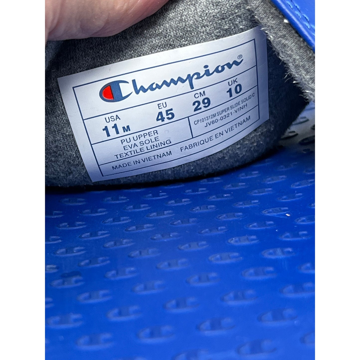 Champion Blue Sandals Slides Mens 11