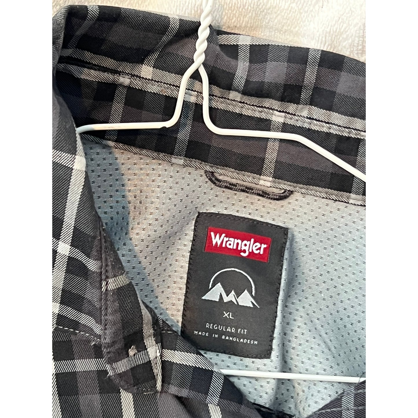 Chemise décontractée boutonnée coupe droite Wrangler pour homme XL