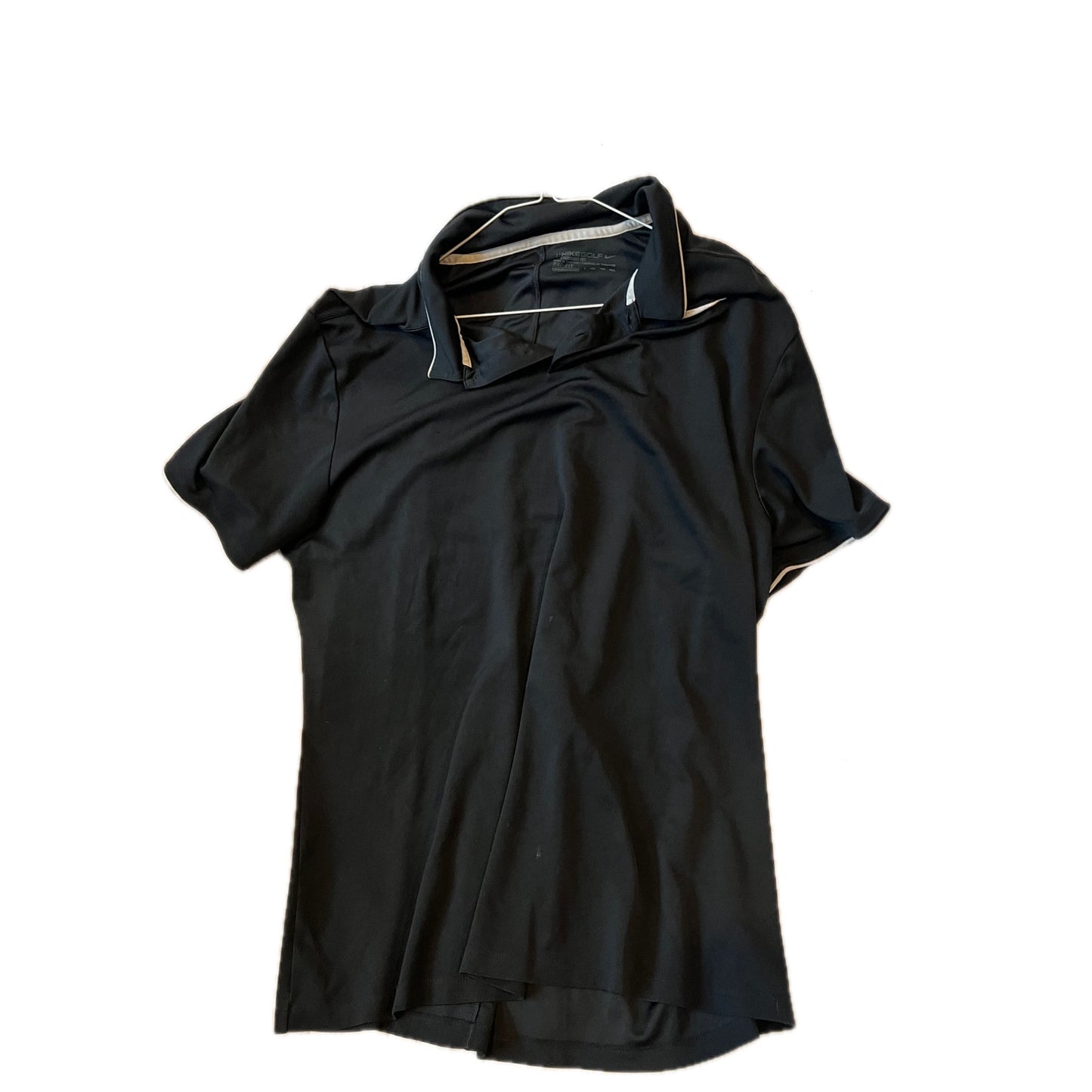 -Nike Dri-Fit Standard FIt Black Golf Shirt Mens XXL