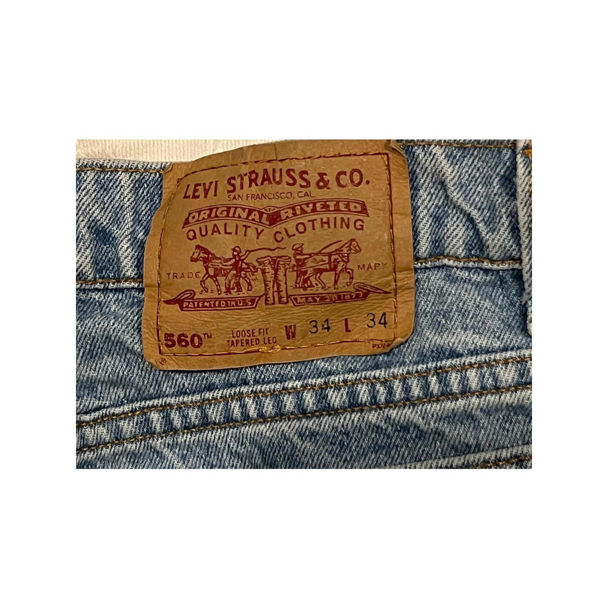 Levi's 560 Comfort Fit Mid Rise Mens Jeans 34x34