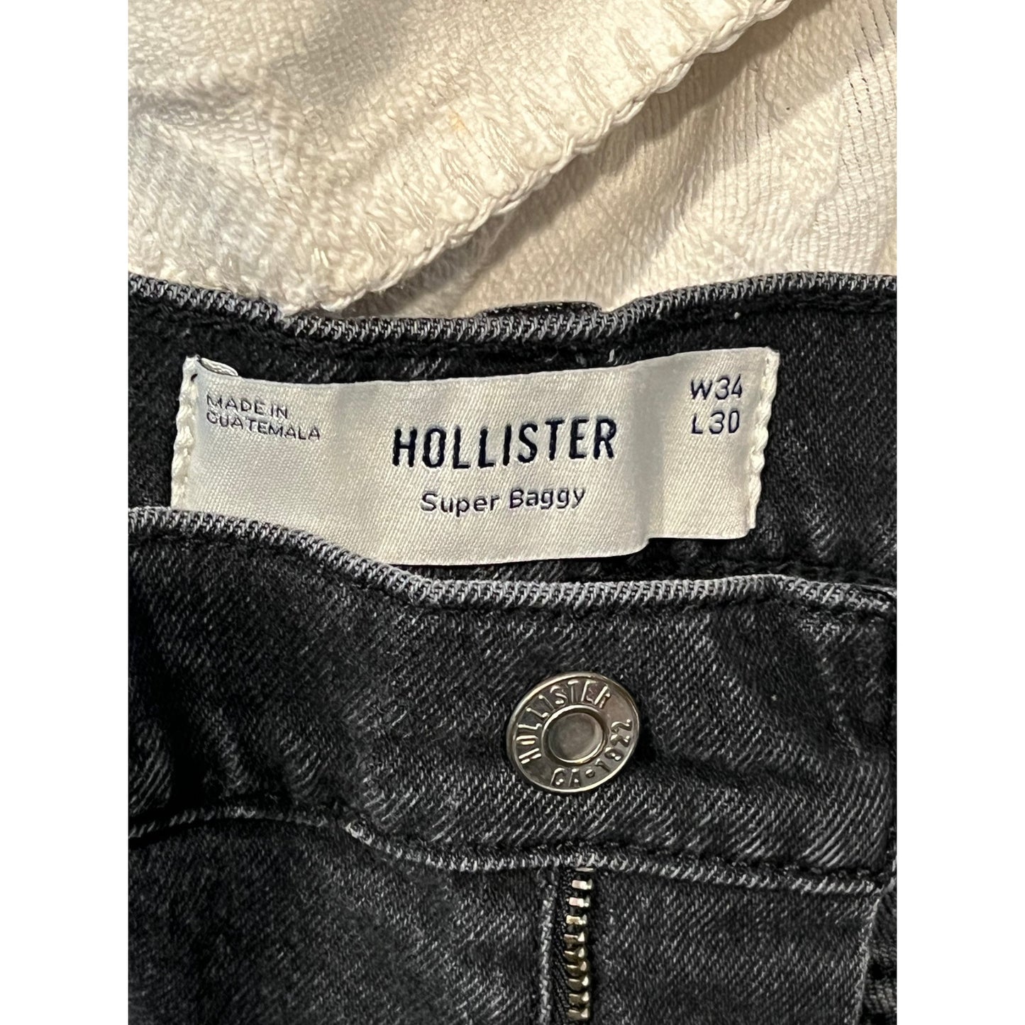 Hollister Super Baggy Black Jeans 34x30