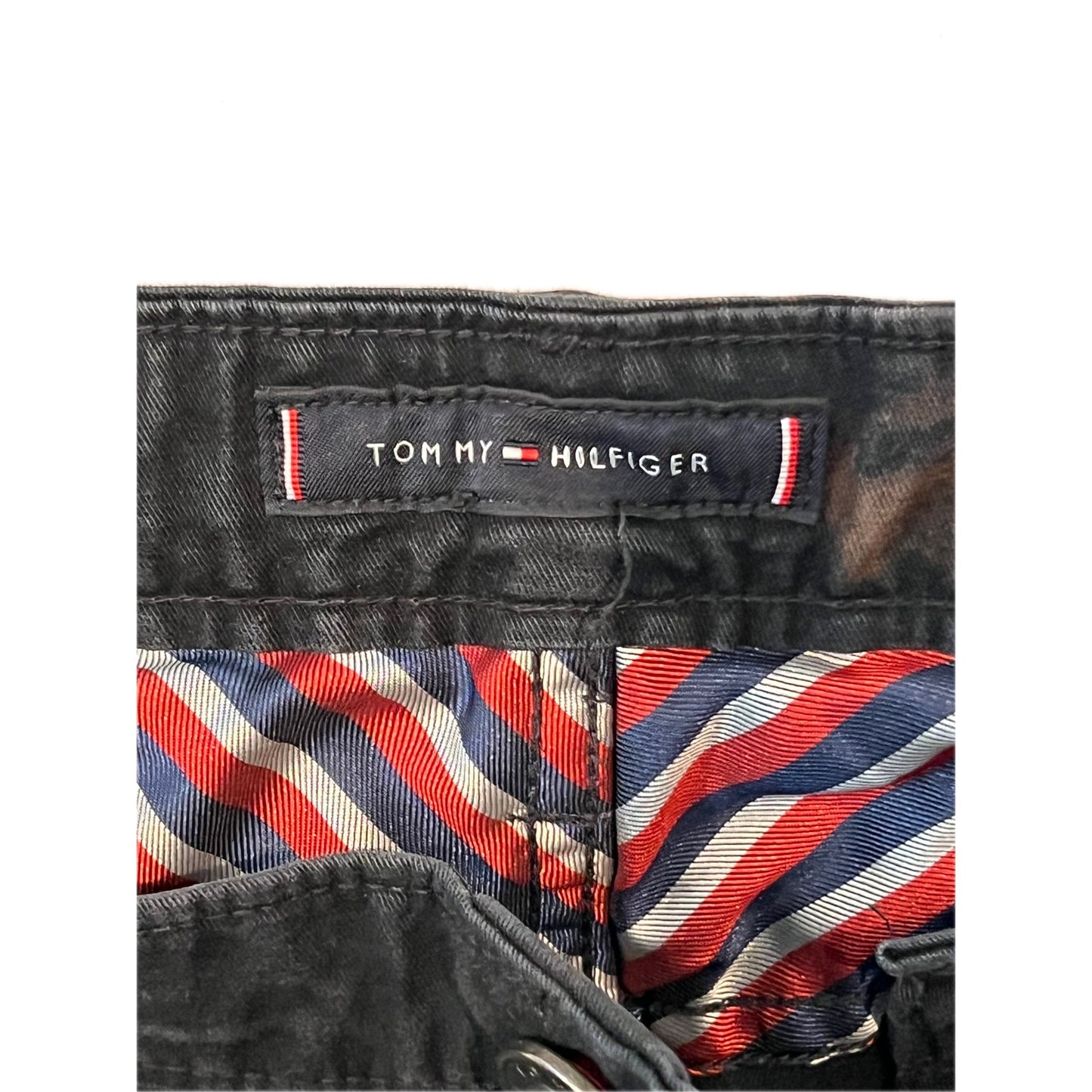 Tommy Hilfiger Straight Leg Black Jeans Mens 33x30