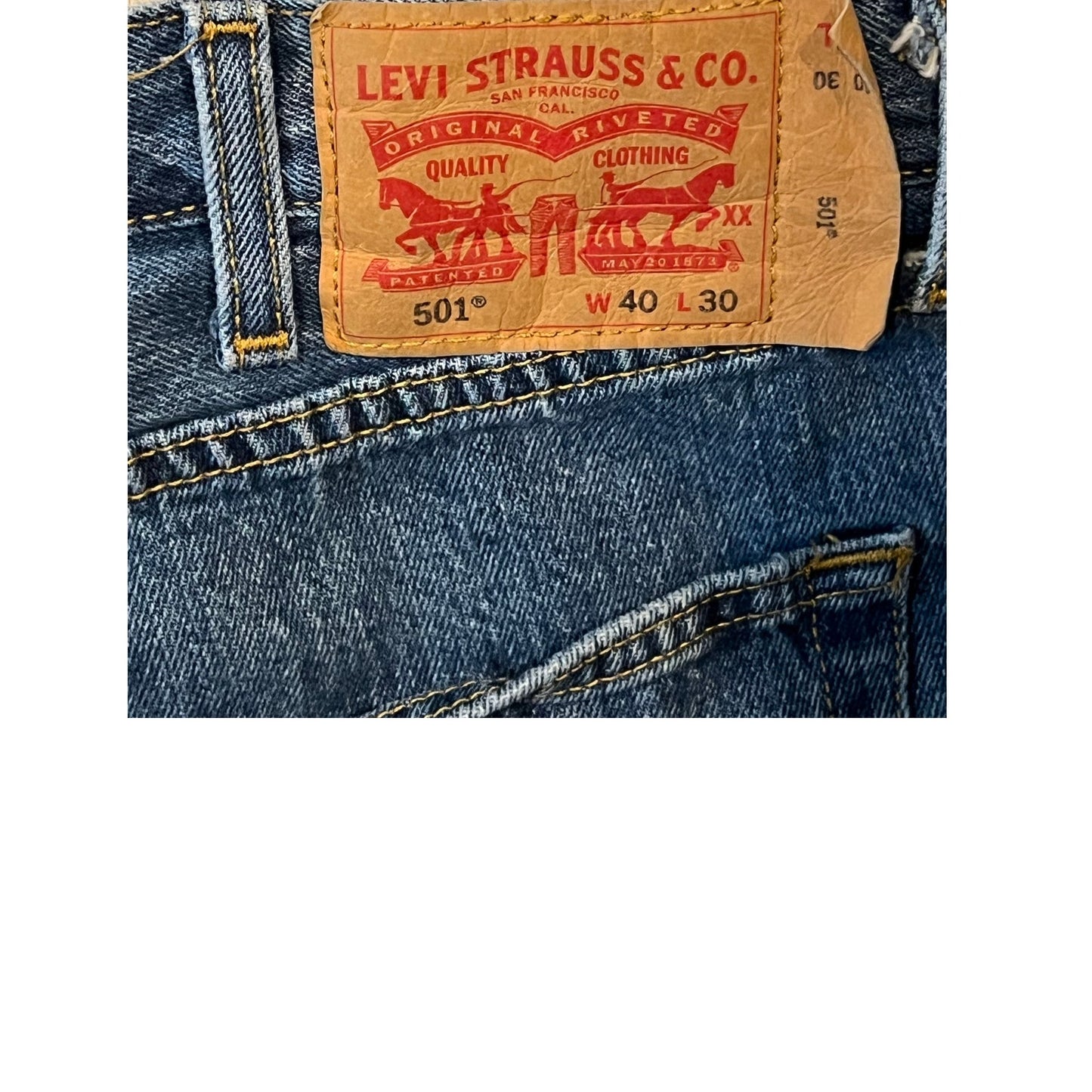 Jeans Levi Strauss 501 de corte clásico con bragueta de botones 40x30