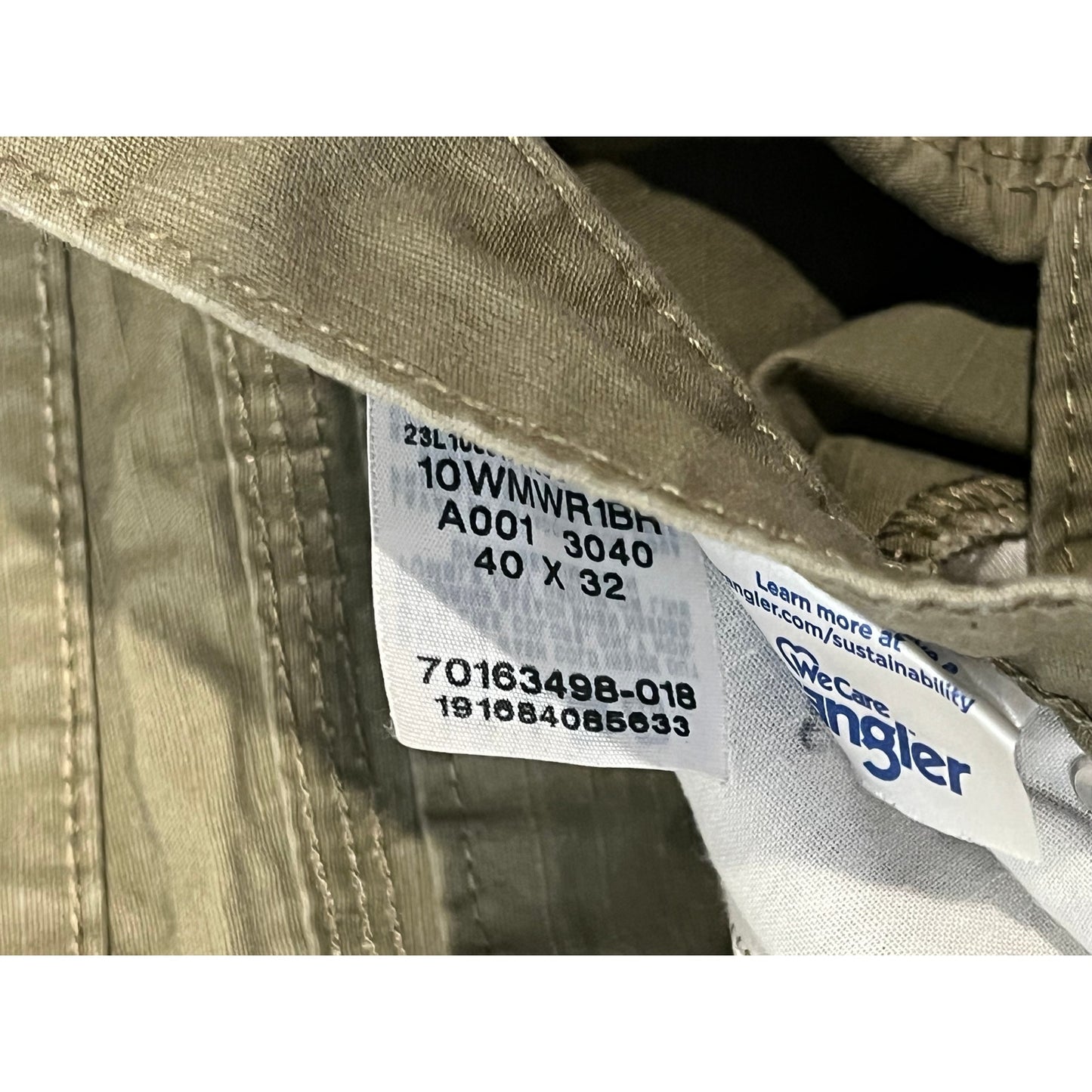 Wrangler Tan Workwear Regular Cargo Pants Mens 40x32