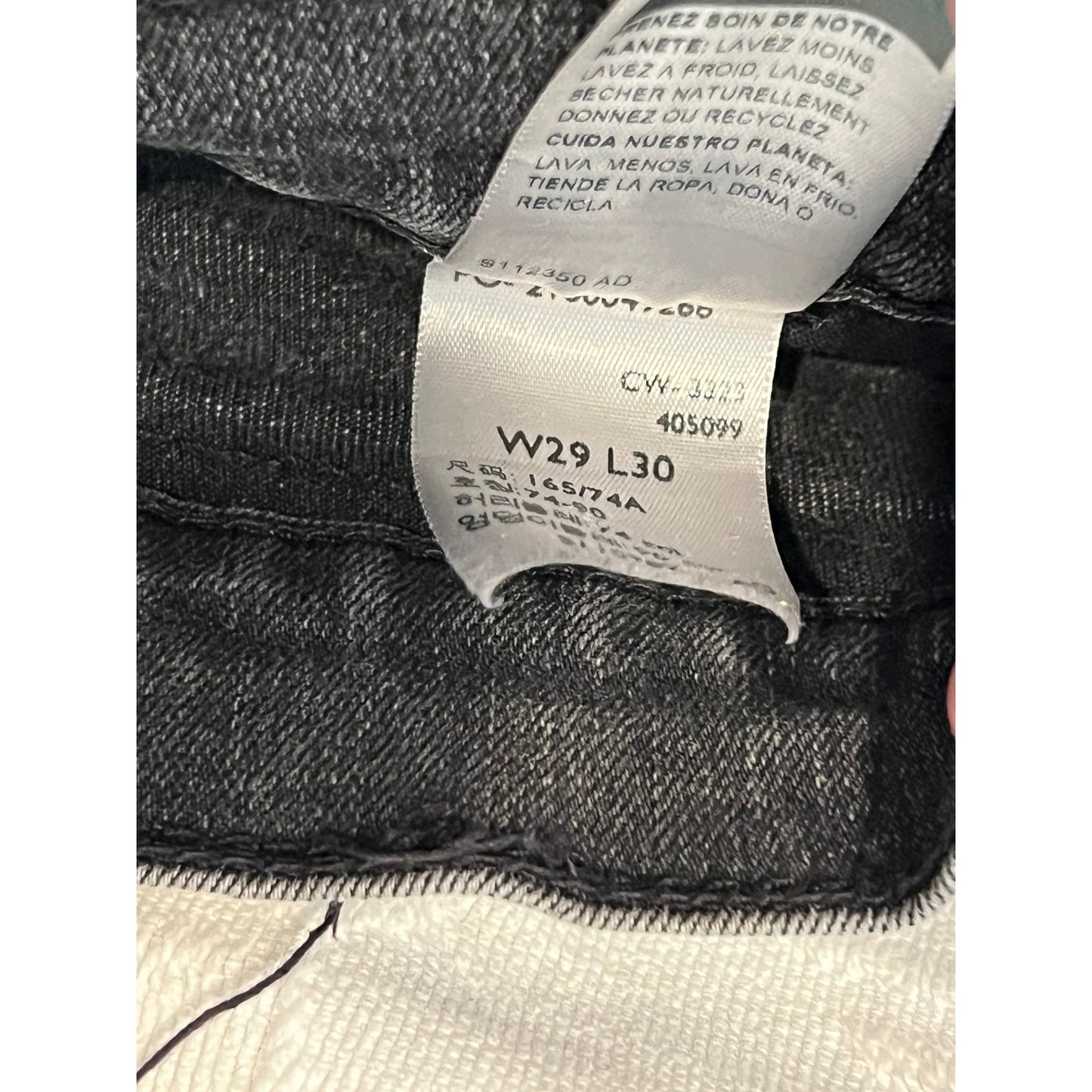 Levi's Signature Black Slim Fit Jeans Mens 29x30