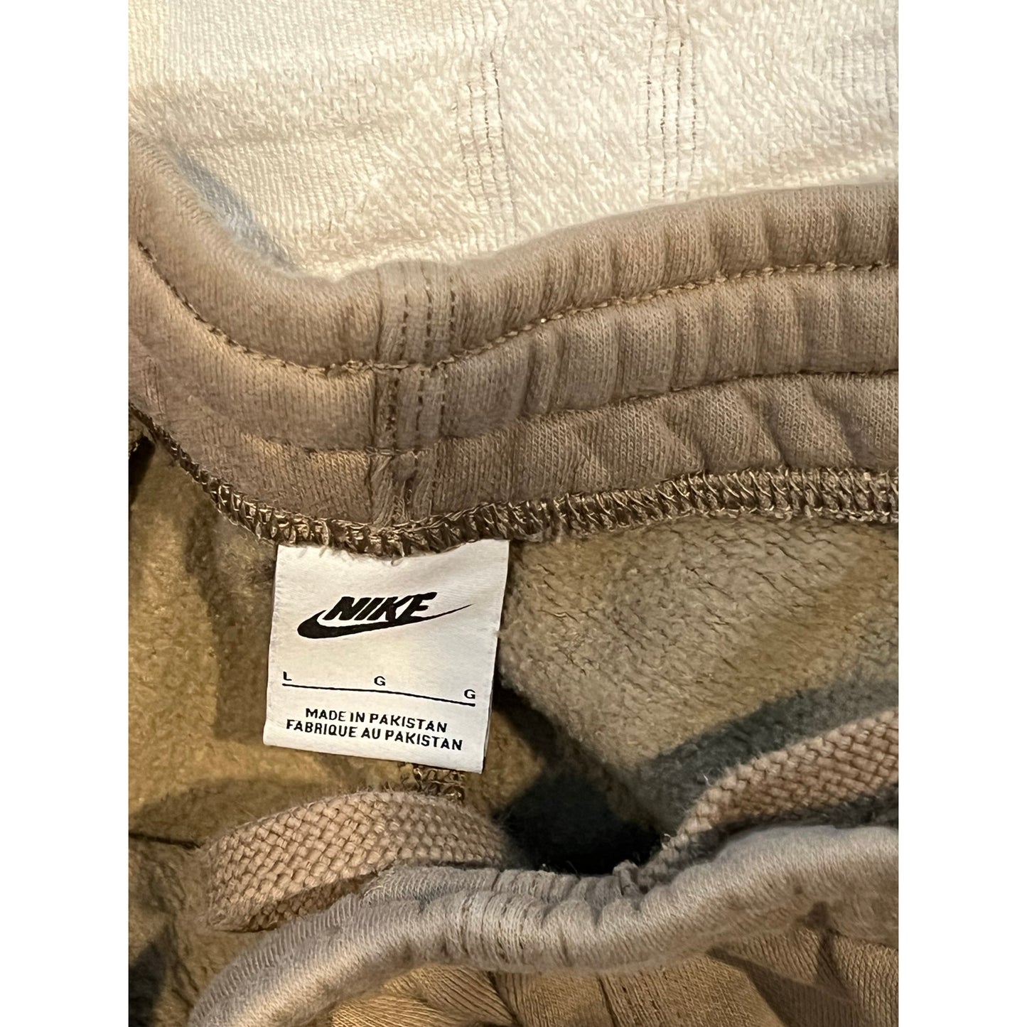 Nike Beige cuffed Ankle Sweatpants Mens Large