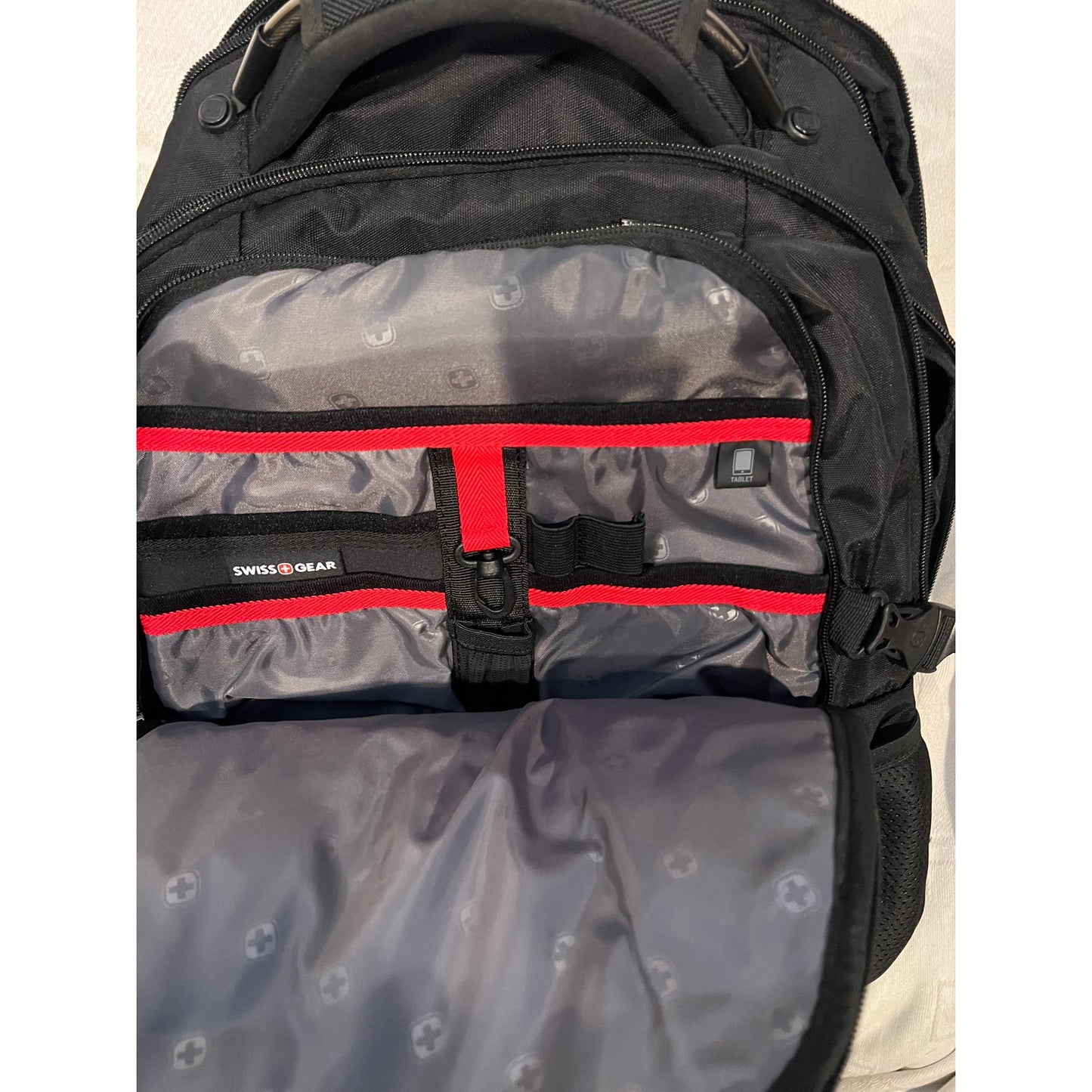 Swiss Gear 3760 Laptop Backpack Black Red