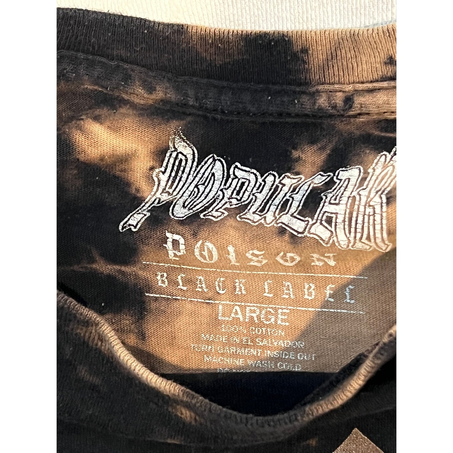 Popular Poison Black Label Black Glory T-Shirt Mens Large
