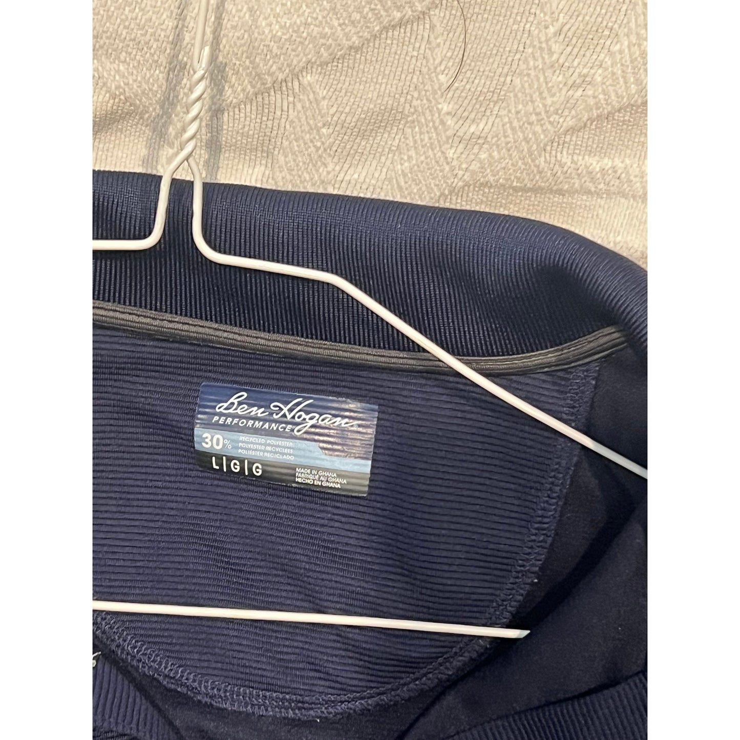 Ben Hogan Performance Golf Shirt Navy Blue Mens Large