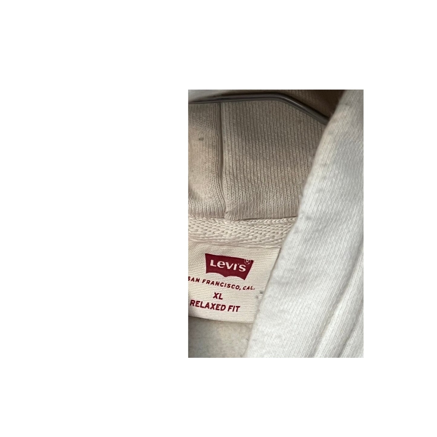 Sweat à capuche décontracté blanc Levi Strauss Homme XL