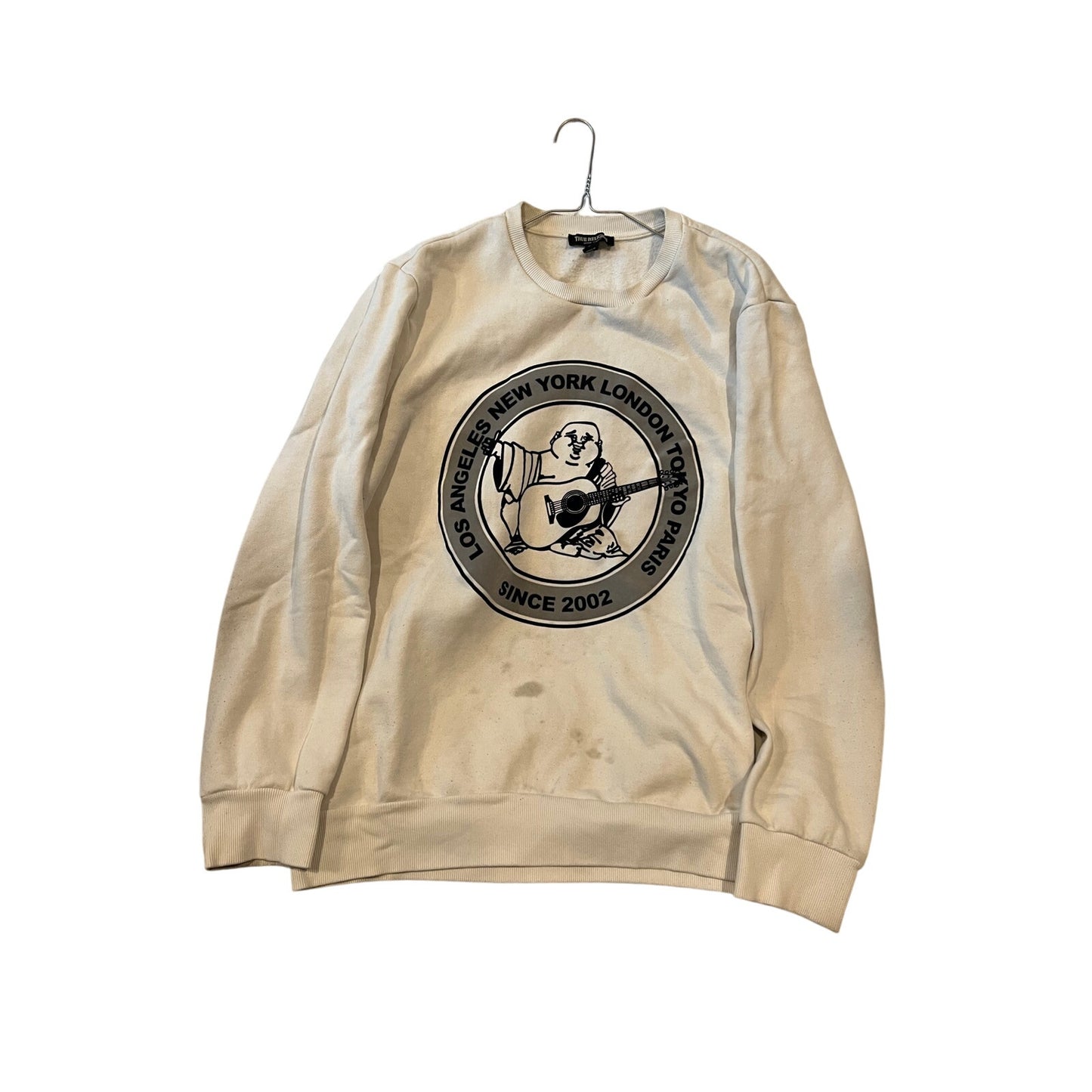 True Religion Crewneck White Sweatshirt Mens L