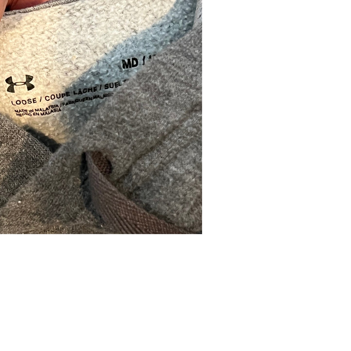 Under Armour Pull à capuche ample gris pour homme, taille M