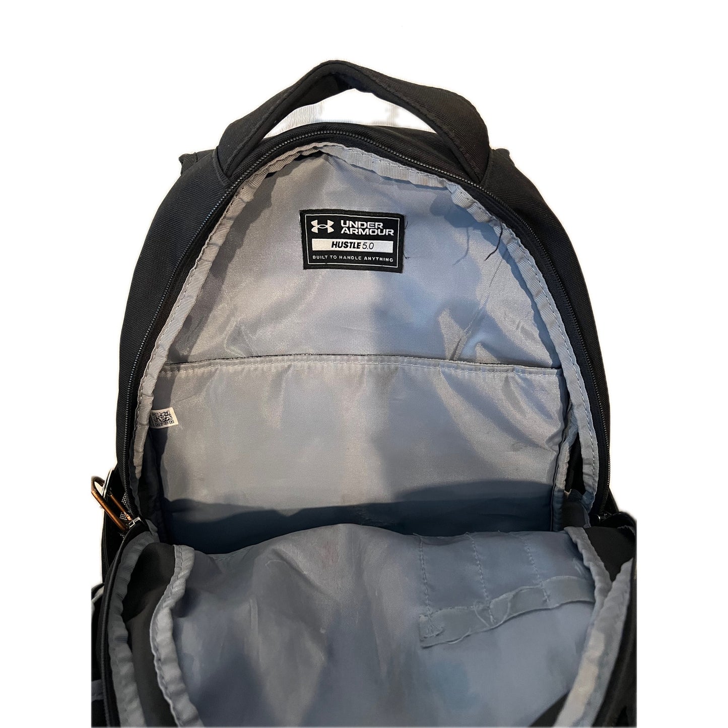 Under Armour Black Silver Hustle 5.0 Backpack