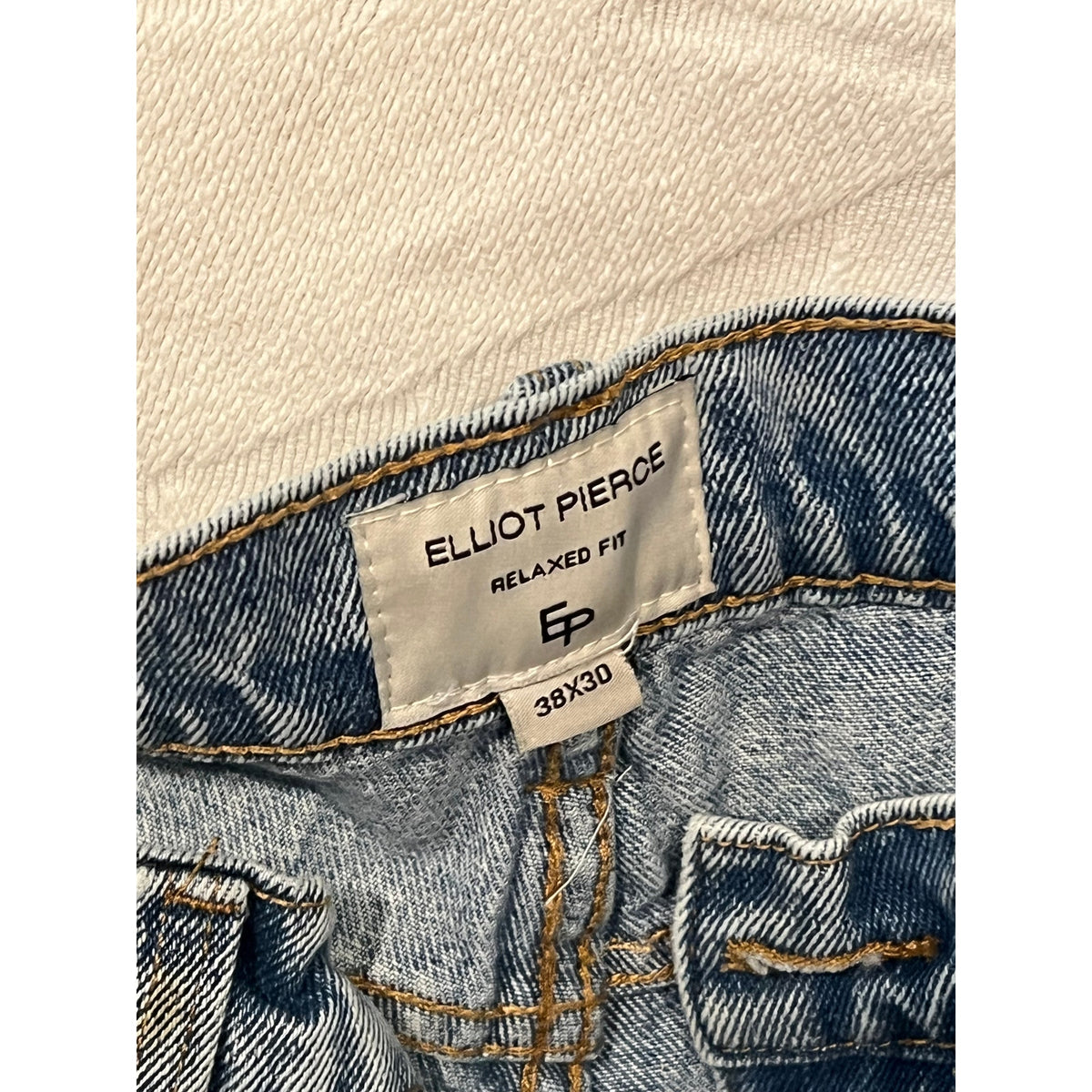 Elliot Pierce Relaxed Fit Blue Leg Jeans 38x30