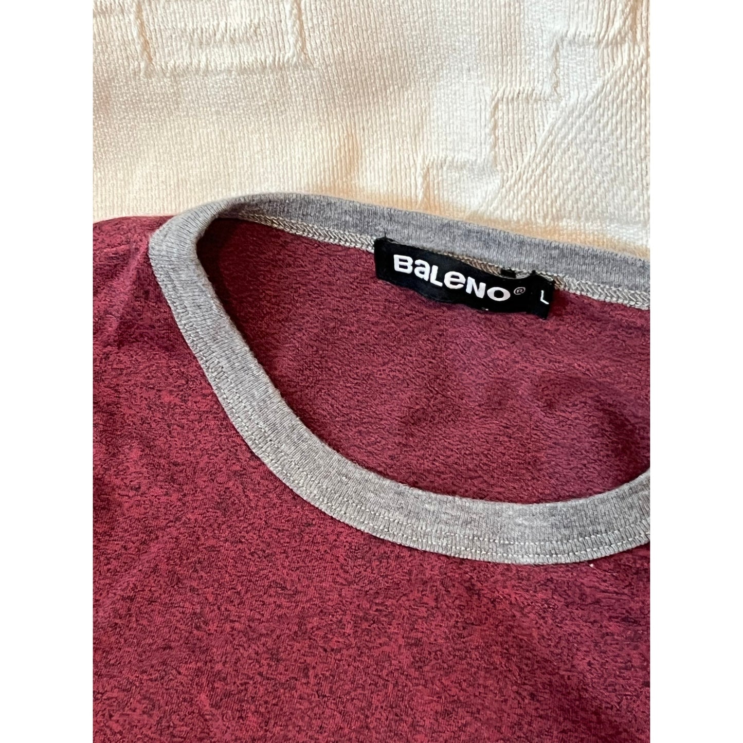 Baleno Burgundy Red T-Shirt Mens L