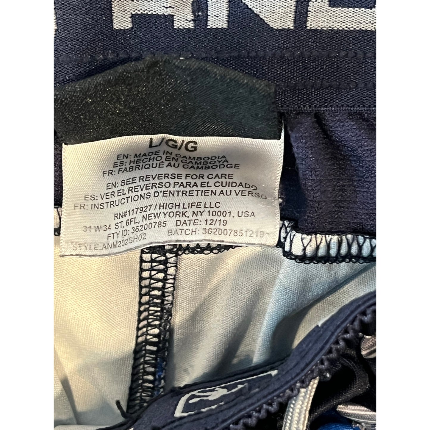 AND1 Black Blue Shapes Basketball Shorts Mens L