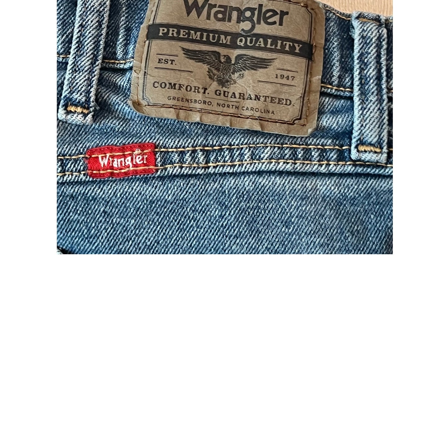 Wrangler Straight Leg Blue Jeans Mens 34x30