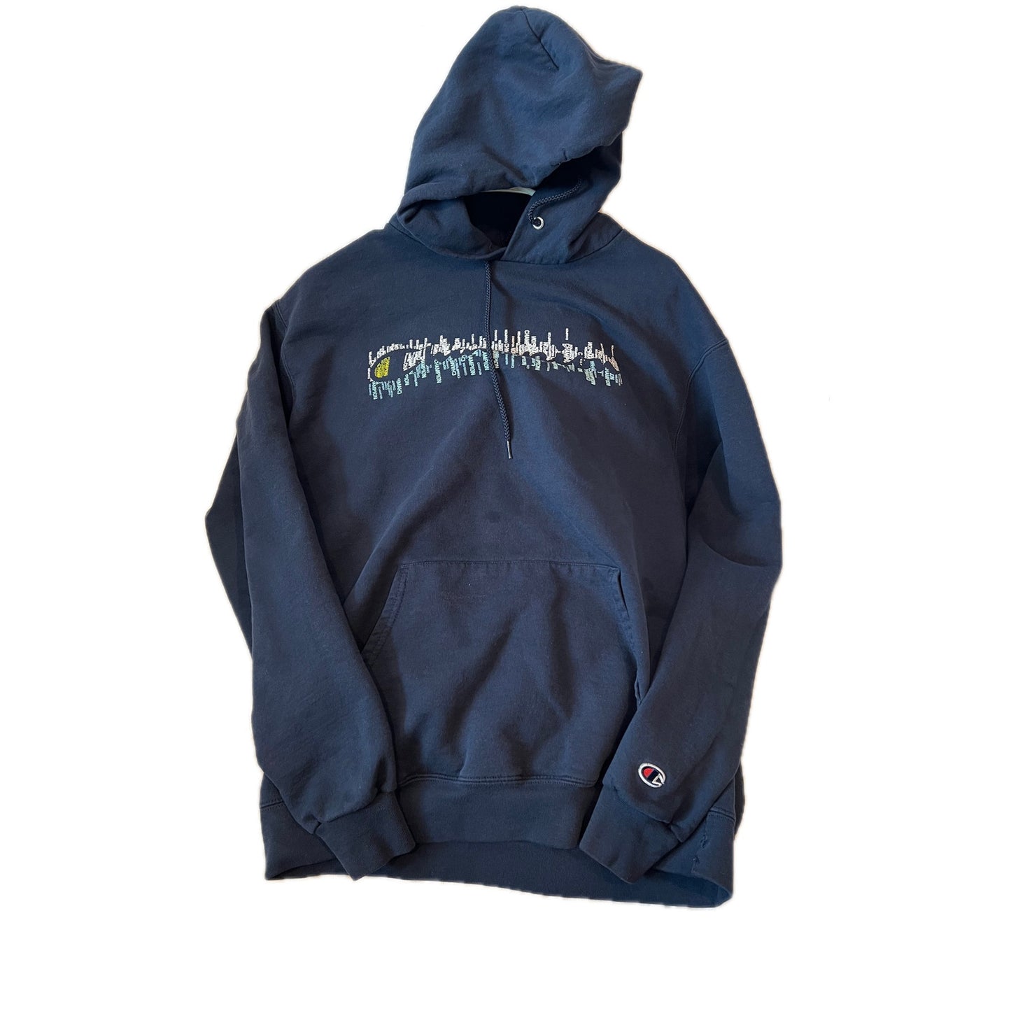 Champion Blue Classic Sweatshirt Pullover Hoodie Mens L