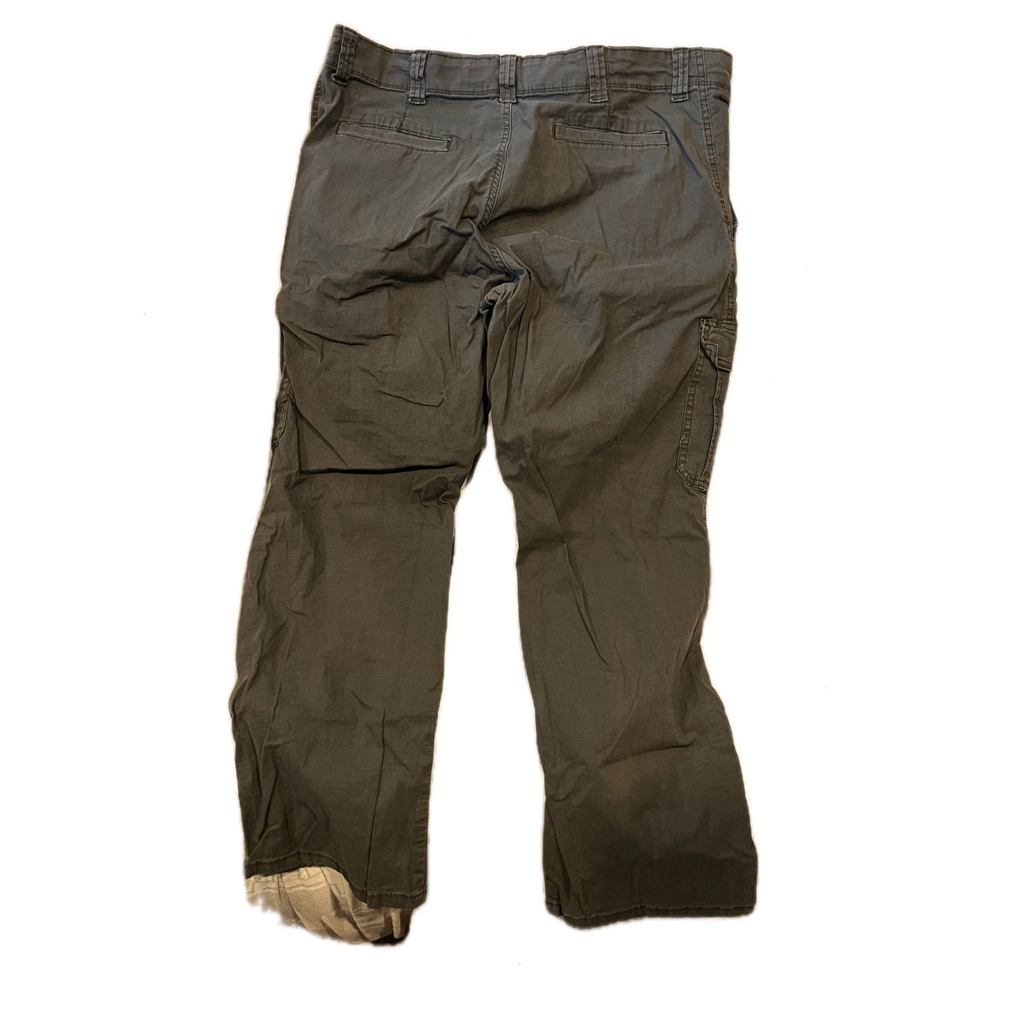 Wrangler Green/Gray Relaxed Fit Cargo Pants Mens Sz 38x30