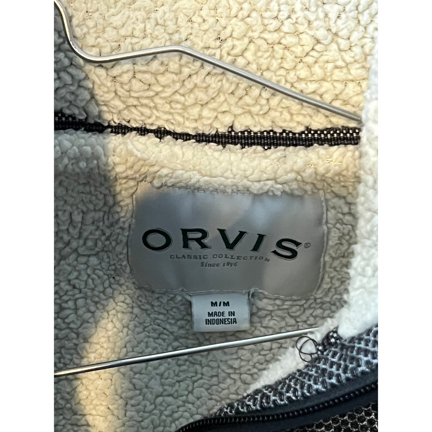 Orvis Insulated qtr Zip Charcoal Gray Fleece Mens Med