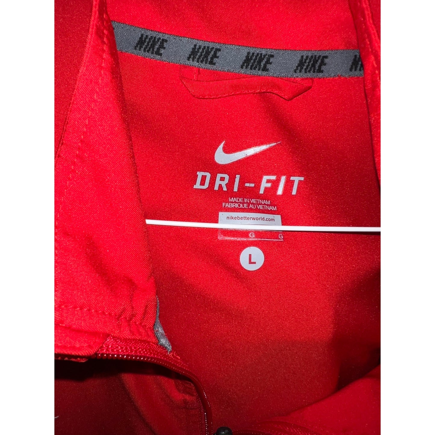 Nike Dri-Fit Red Carthage Zip up Track Jacket Mens L