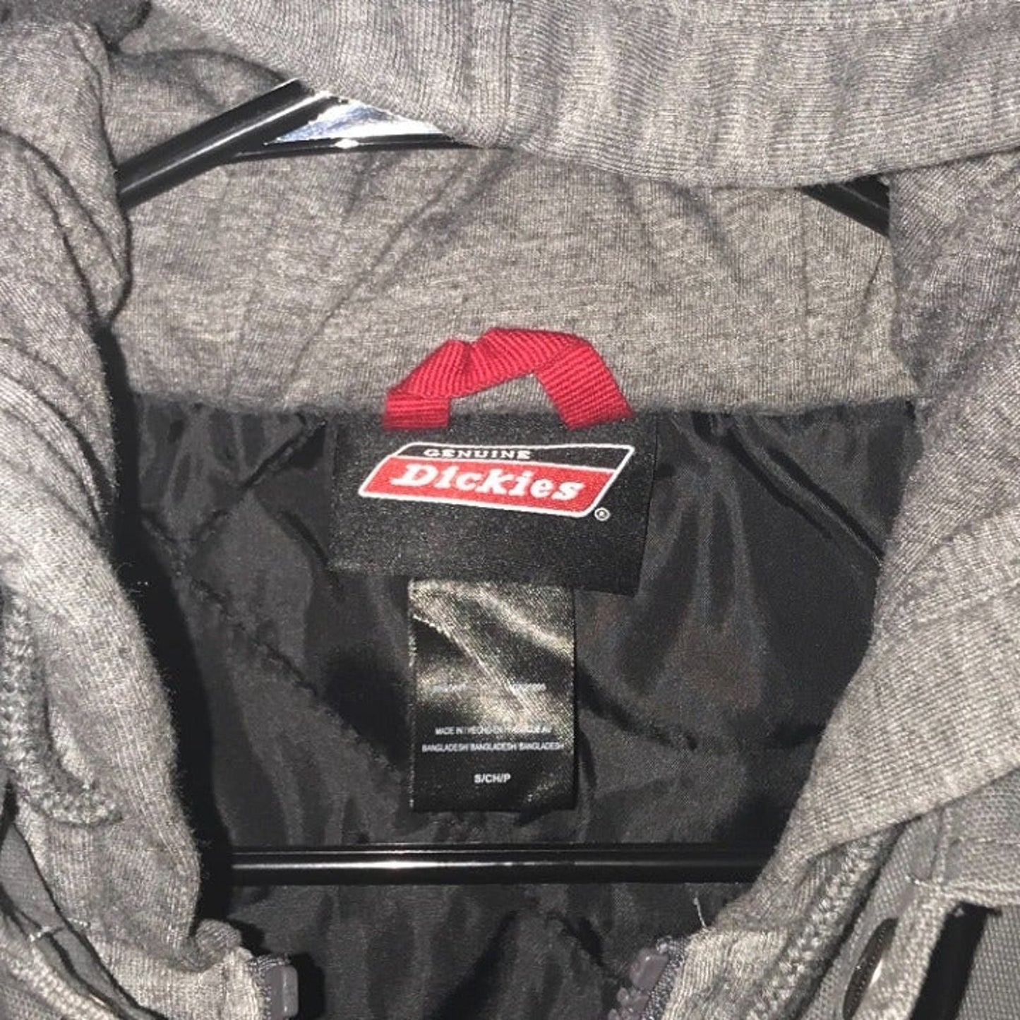 Dickies Denim Grey Hooded Coat Men's S