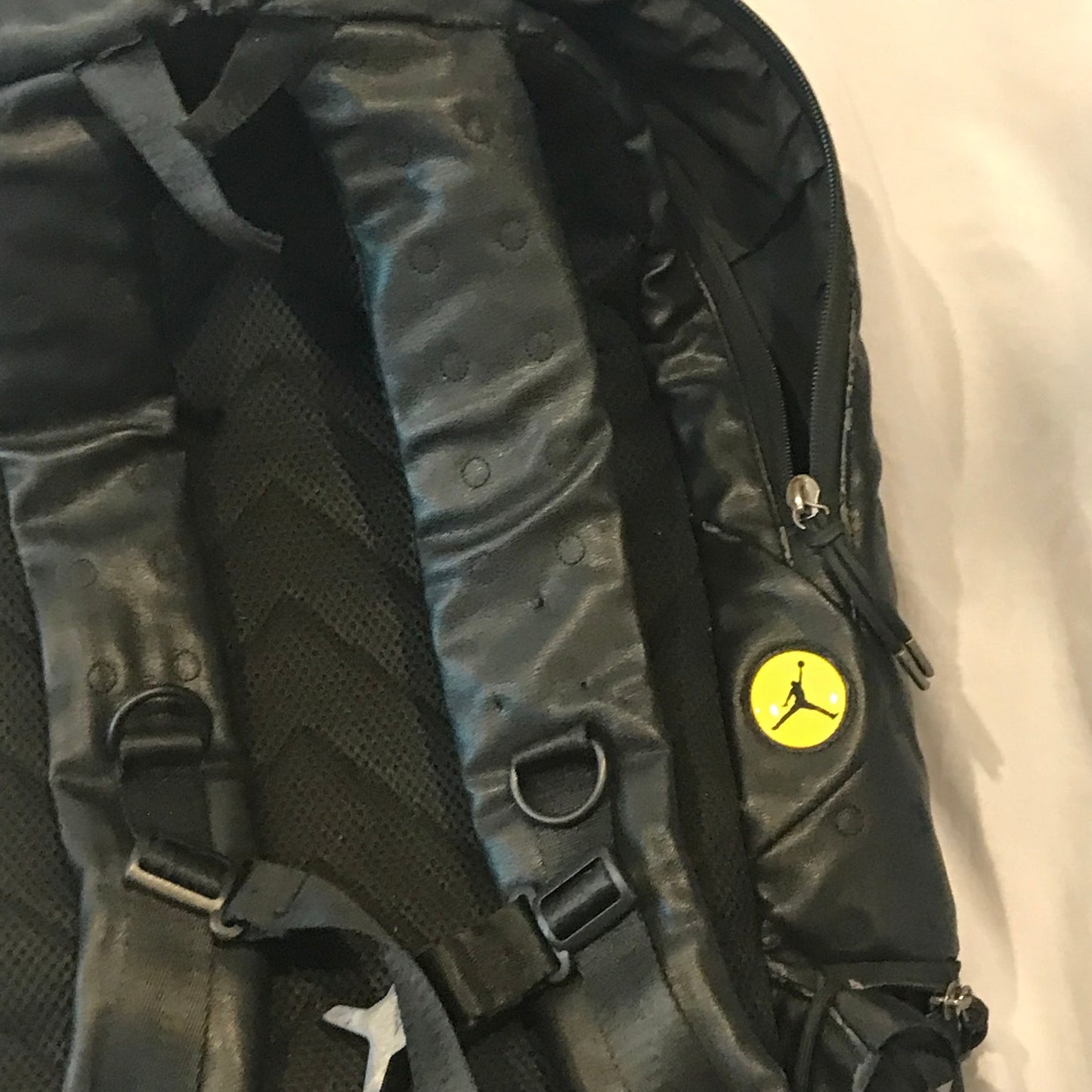 Nike Air Jordan Faux Leather Black Backpack