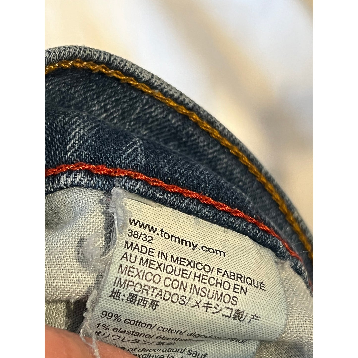 Tommy Hilfiger Straight Fit Jeans Mens 38x32