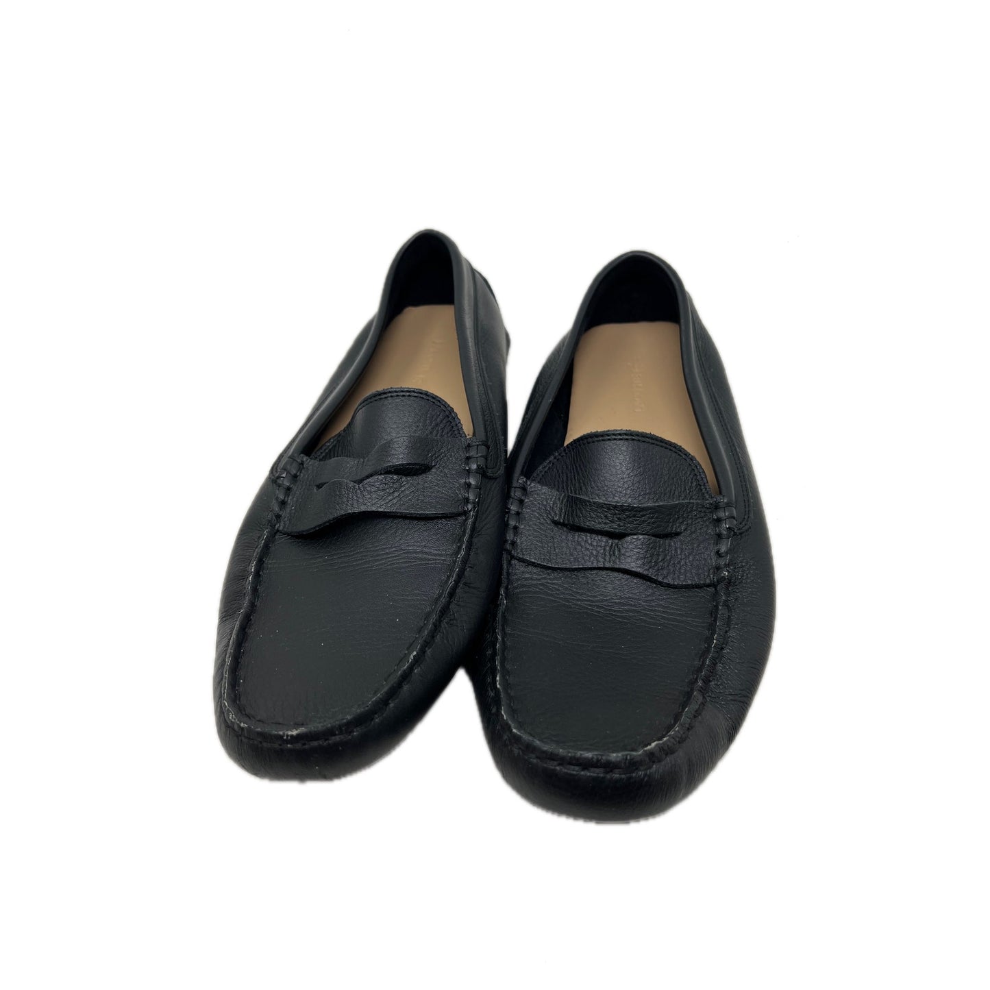 Lacoste Mens Sz 10 Concours  Brown Leather Driving Loafers