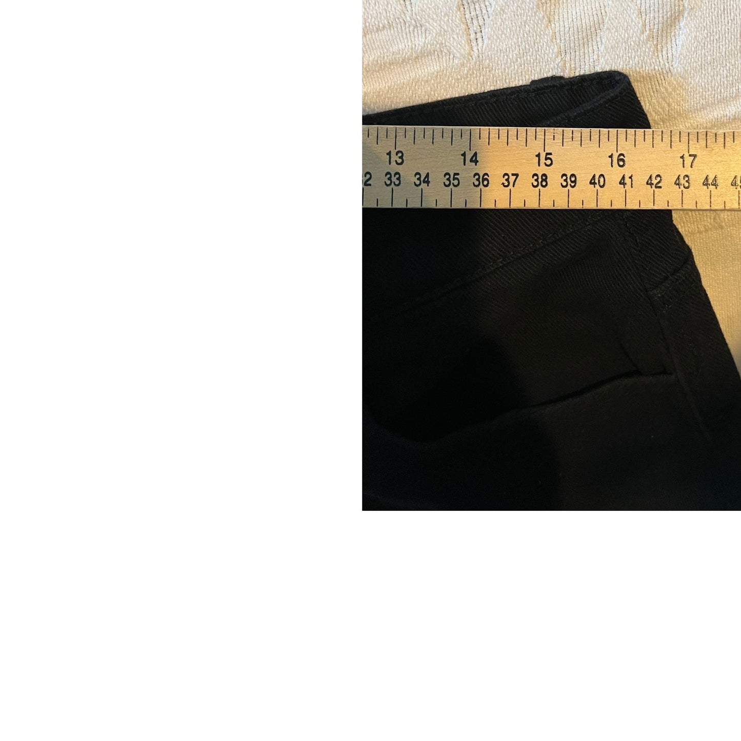 Pantalon Cargo/Jean en Denim Noir Sans Étiquette Homme 34x28