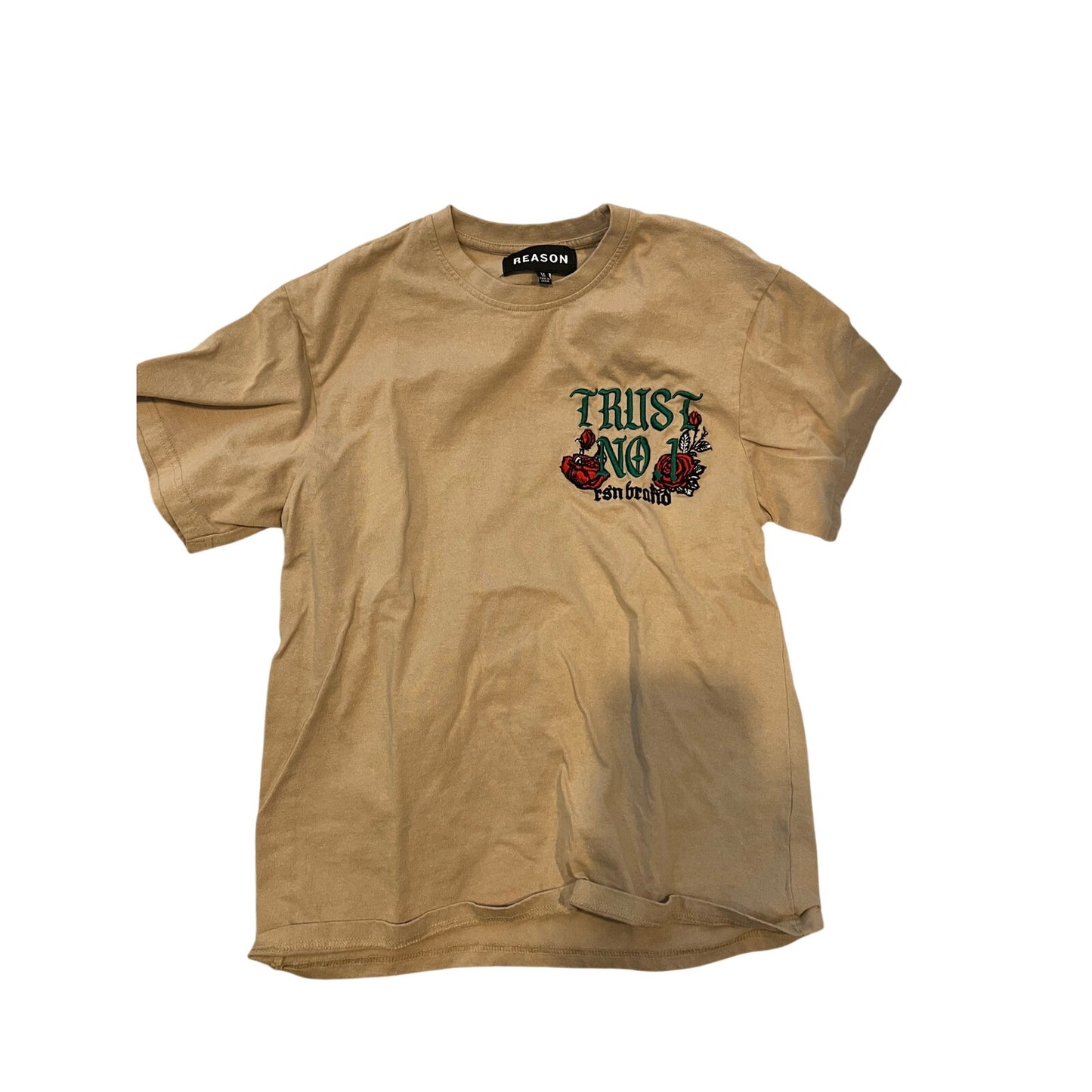 T-shirt beige Reason Trust No 1 homme, taille M