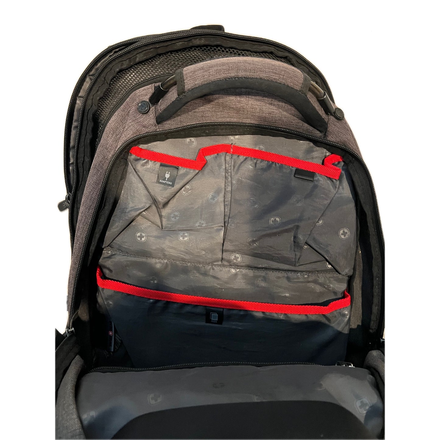 Sac à dos pour ordinateur portable Swiss Gear 3760 Gris Noir Rouge 28L
