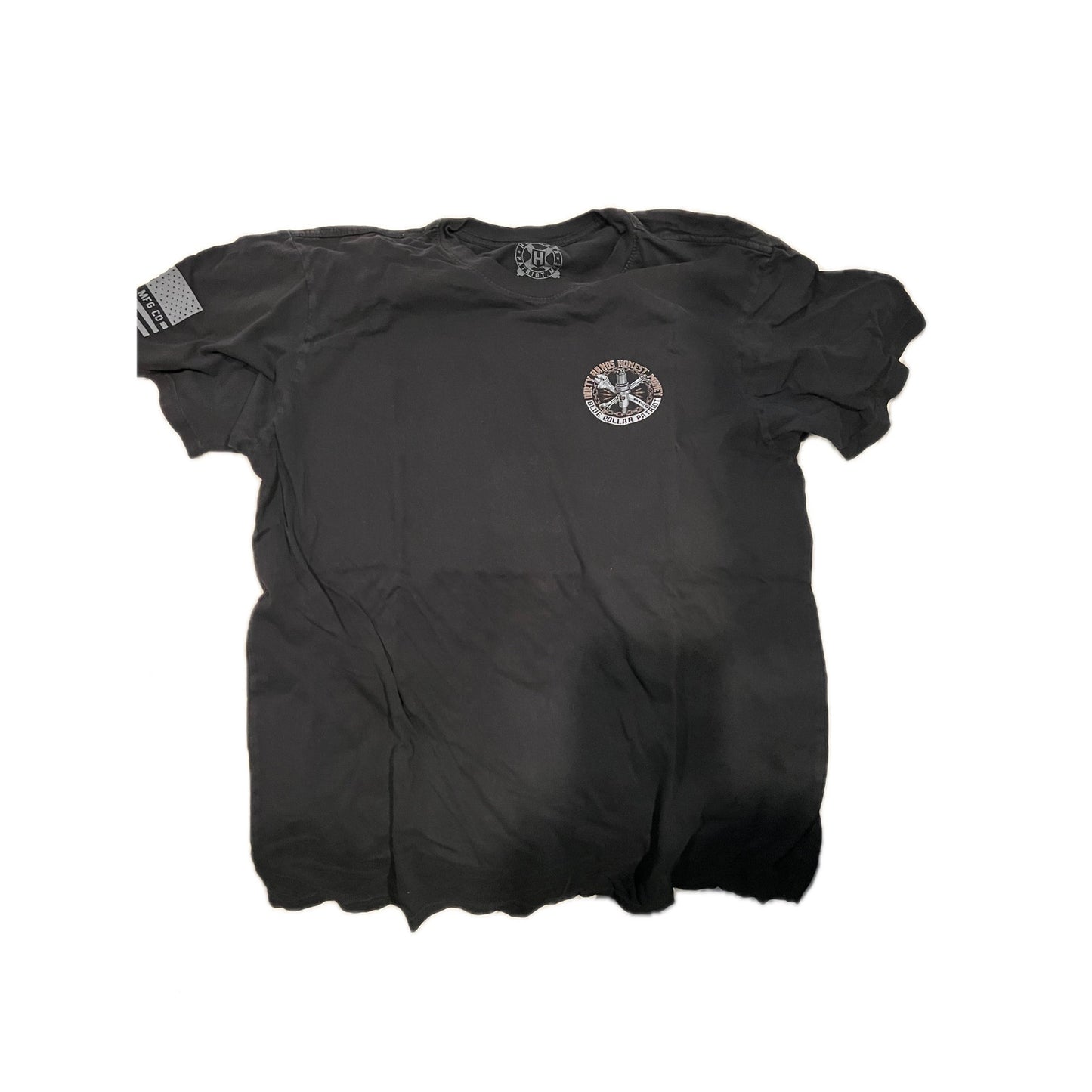 Howitzer Patriot Mfg Dirty Hands Black T-Shirt Mens Large