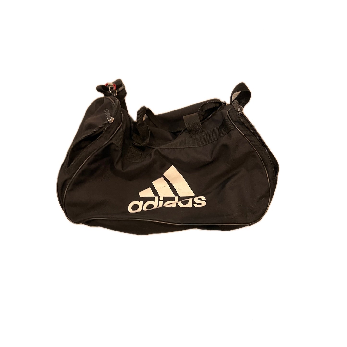 Adidas Faux Leather Medium 18"x12"x10" Black Duffel Gym Bag