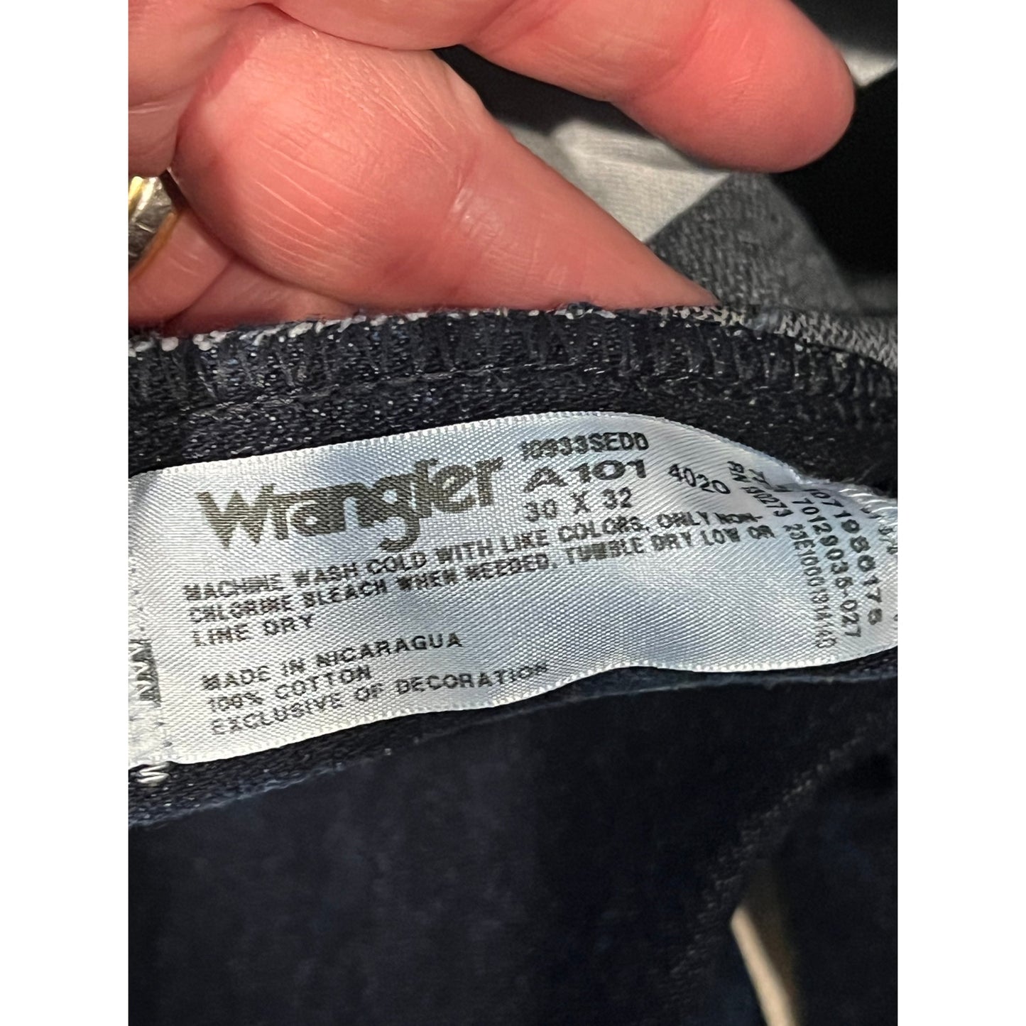 Wrangler A101 4020 Slim Fit Cowboy Cut Jeans Mens 30x32