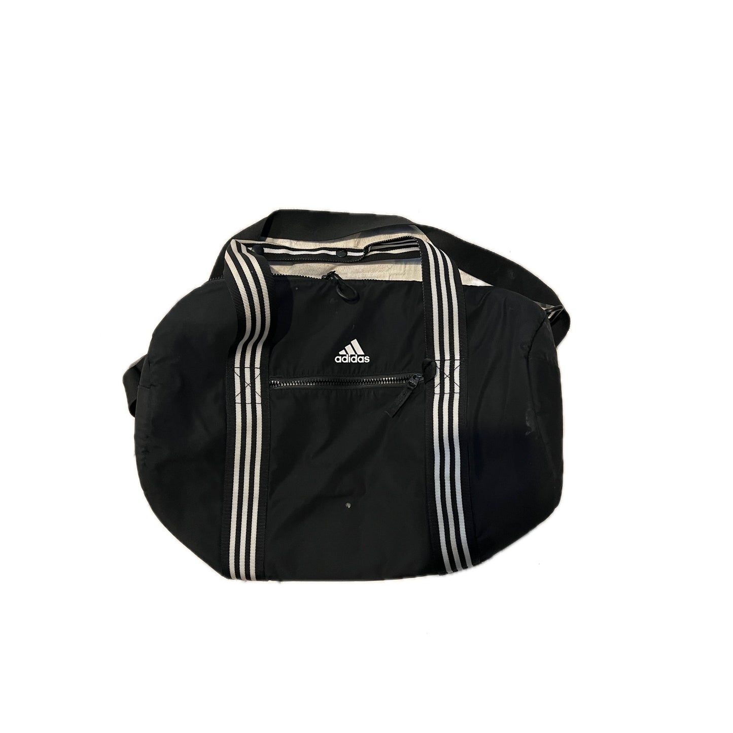 Bolsa de deporte Adidas VFA Roll en negro con rayas blancas