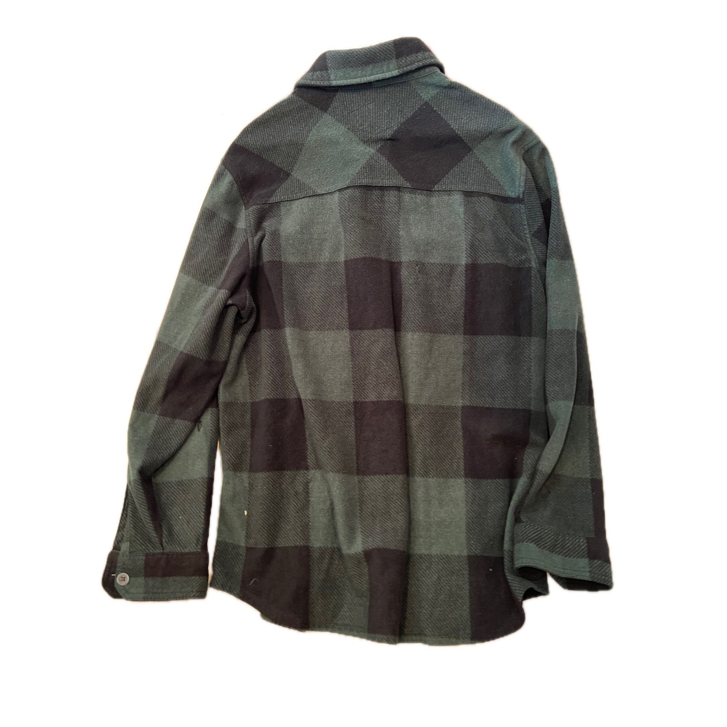 Freedom Foundry Franela a cuadros verde y negra para hombre, talla grande