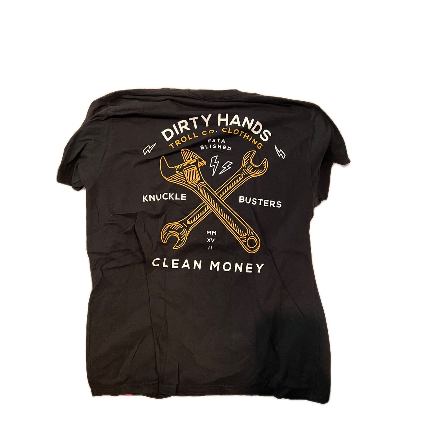 Troll Co Dirty Hands Clean Money Black TShirt Mens L