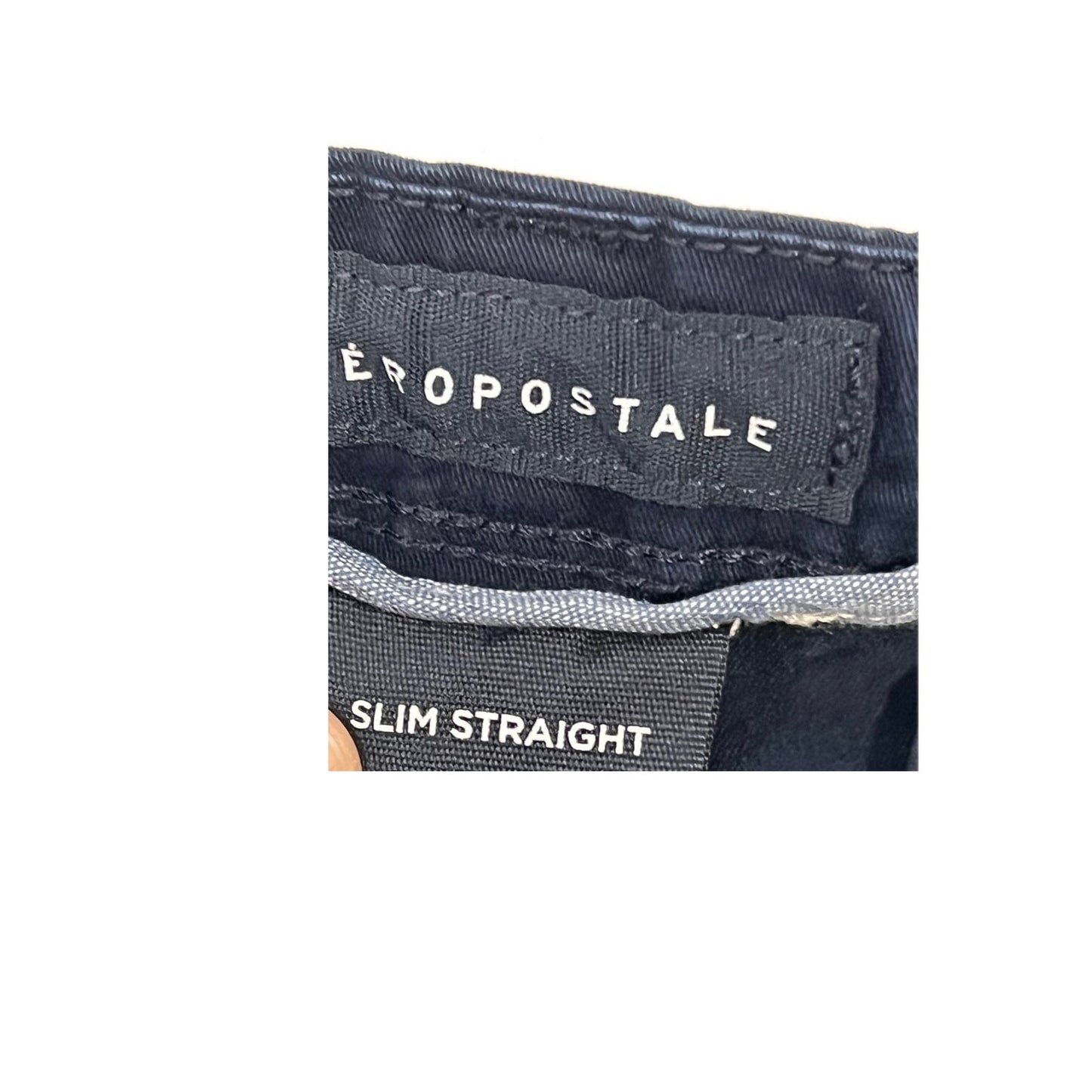 Aeropostale Navy Blue Slim Straight Chino Pants Mens 30x32